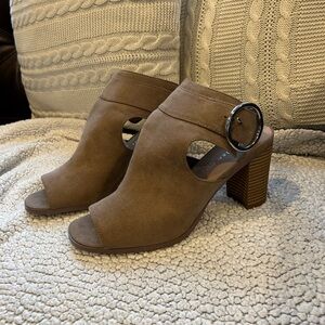 Madden Girl Suede Mule with buckle